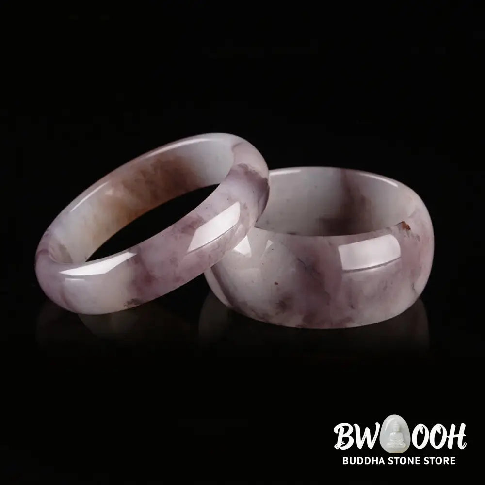 Buddha Stones Purple Jade Happiness Protection Bracelet Bangle - BWOOOH - Bracelet