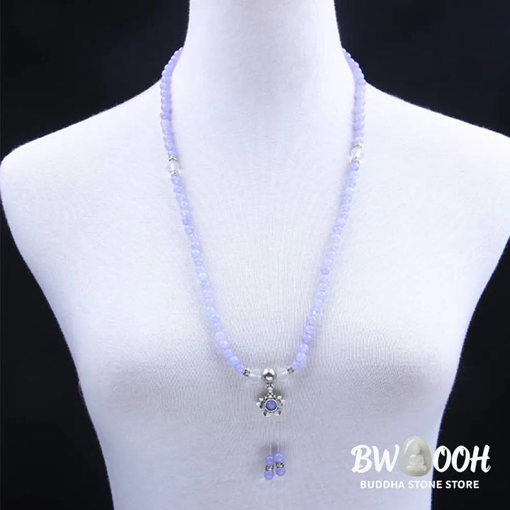 BWOOOH Purple Jasper 108-bead strength bracelet mala, 6mm unisex meditation beads. Features vibrant purple jasper promoting healing, courage, wisdom, and self-awareness. - View 7