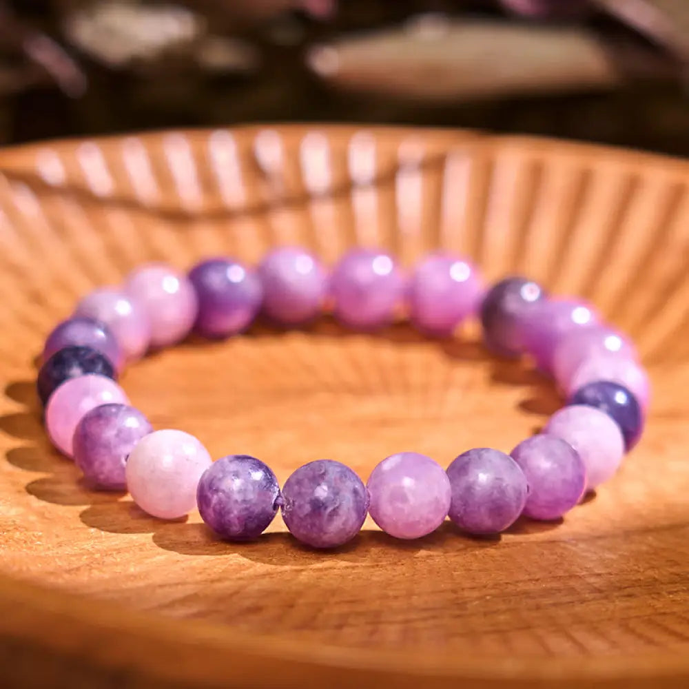 BWOOOH Purple Mica Stone Positive Bracelet - BWOOOH - Purple Mica Stone(Wrist Circumference: 14-16cm) / 8mm