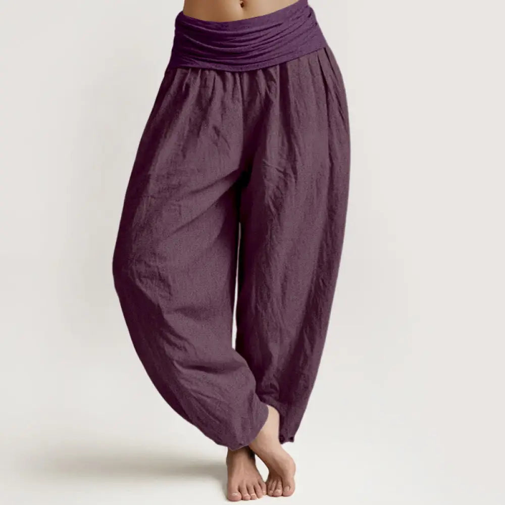 BWOOOH printed harem pants - Purple Pure Cotton Women&