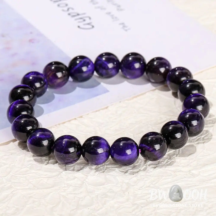 Buddha Stones Purple Tiger Eye Creativity Bracelet - BWOOOH - Bracelet