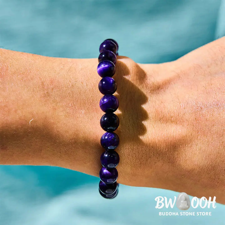 Buddha Stones Purple Tiger Eye Creativity Bracelet - BWOOOH - Bracelet