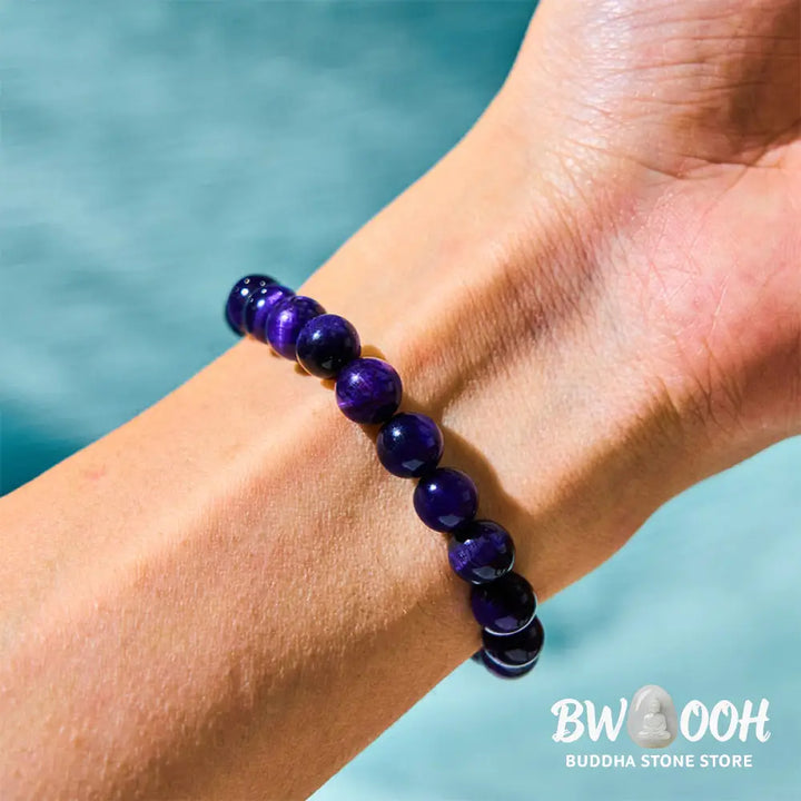 Buddha Stones Purple Tiger Eye Creativity Bracelet - BWOOOH - Bracelet