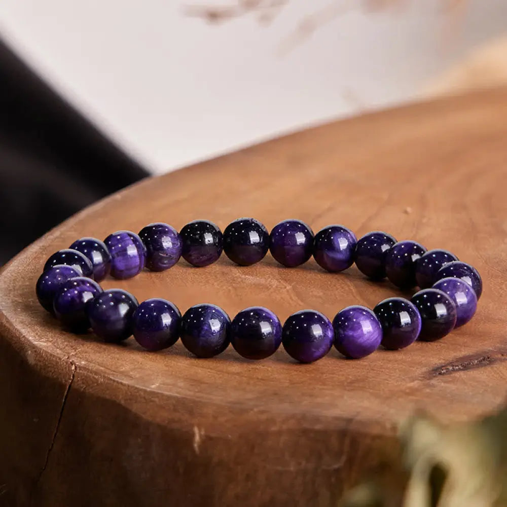BWOOOH Purple Tiger Eye Creativity Bracelet - BWOOOH - Purple Tiger Eye(Wrist Circumference: 14-16cm) / 8mm