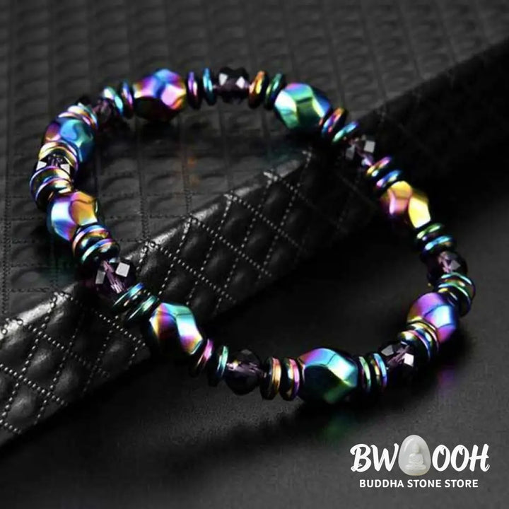 Buddha Stones Rainbow Hematite Wellness Bracelet - BWOOOH - Bracelet