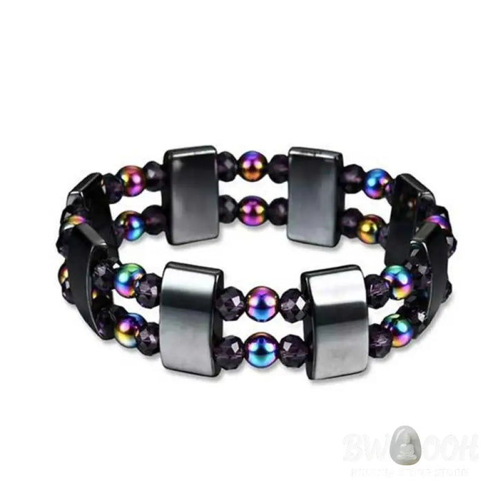 Buddha Stones Rainbow Hematite Wellness Bracelet - BWOOOH - Bracelet