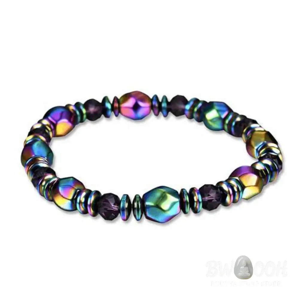 Buddha Stones Rainbow Hematite Wellness Bracelet - BWOOOH - Bracelet