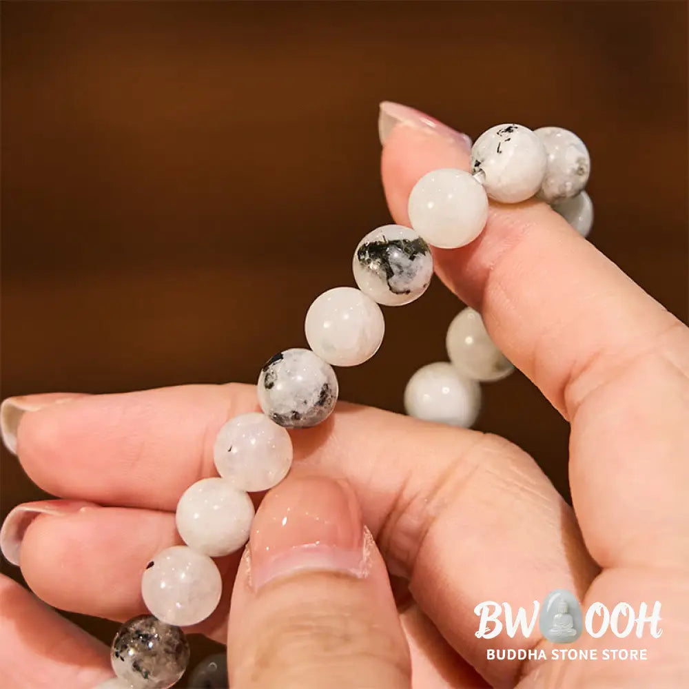Buddha Stones Rainbow Moonstone Harmony Bracelet - BWOOOH - Rainbow Moonstone(Wrist Circumference: 14-16cm) - Bracelet