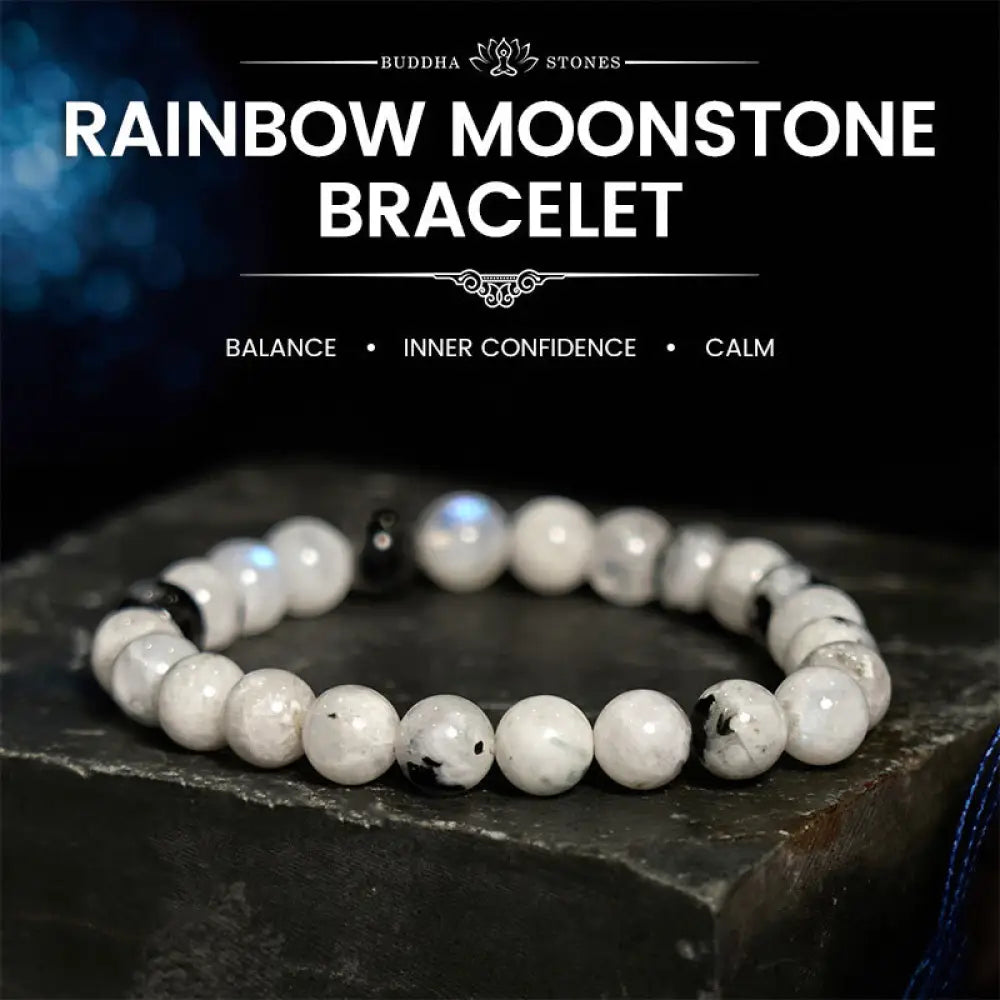 BWOOOH Rainbow Moonstone Harmony Bracelet - BWOOOH - Rainbow Moonstone(Wrist Circumference: 14-16cm) - Bracelet