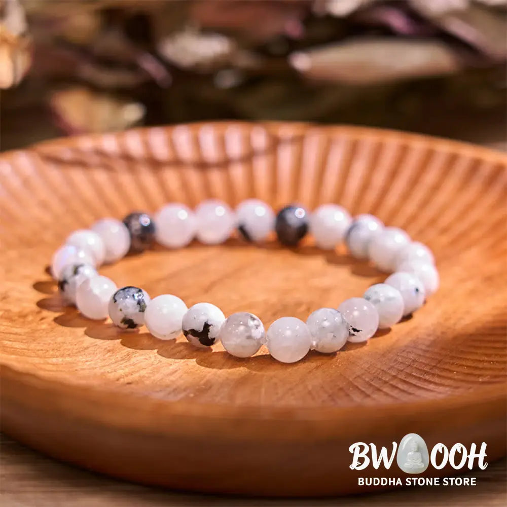 Buddha Stones Rainbow Moonstone Harmony Bracelet - BWOOOH - Rainbow Moonstone(Wrist Circumference: 14-16cm) - Bracelet