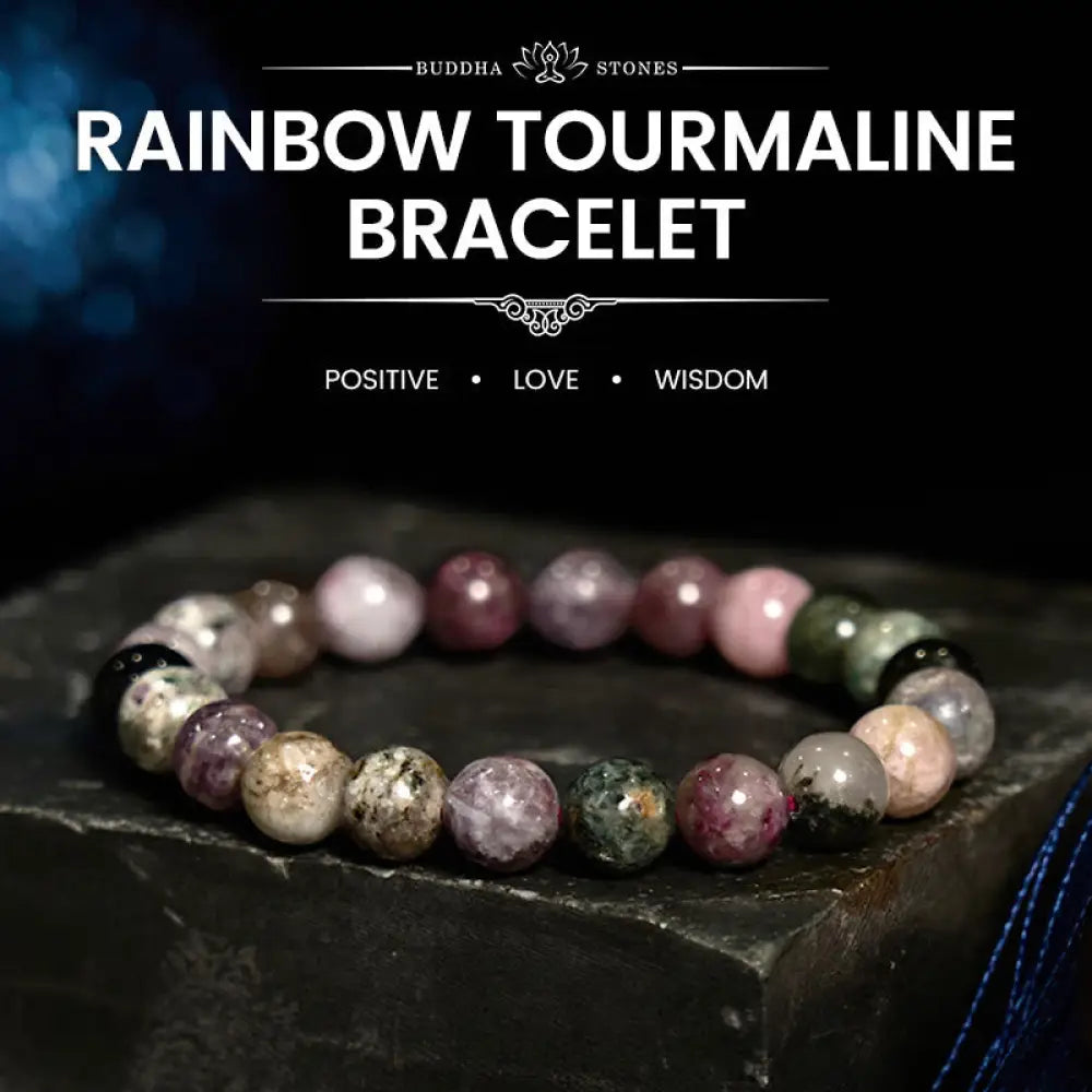 BWOOOH Rainbow Tourmaline Positive Bracelet - BWOOOH - Tourmaline(Wrist Circumference: 14-16cm) - Bracelet