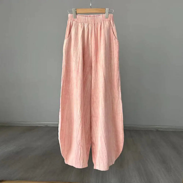 BWOOOH printed harem pants - Ramie Cotton Linen Pants Tie-dye Design 