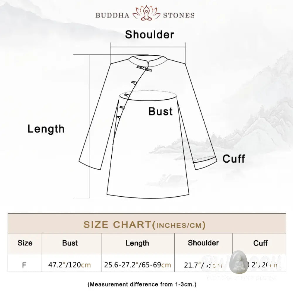 Buddha Stones Ramie Linen Blouse Women Shirt Top Chinese Hanfu Style Clothing - Long Sleeve Shirt