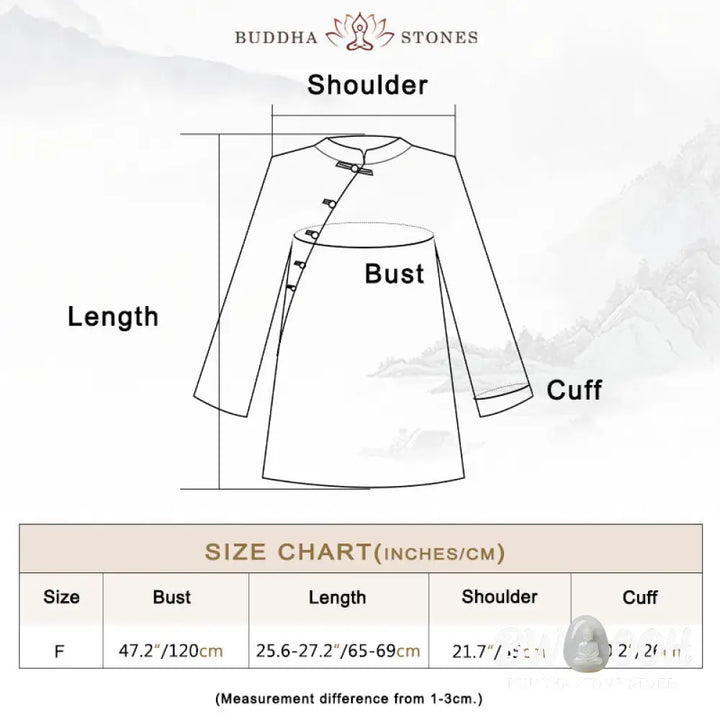 Buddha Stones Ramie Linen Blouse Women Shirt Top Chinese Hanfu Style Clothing - Long Sleeve Shirt