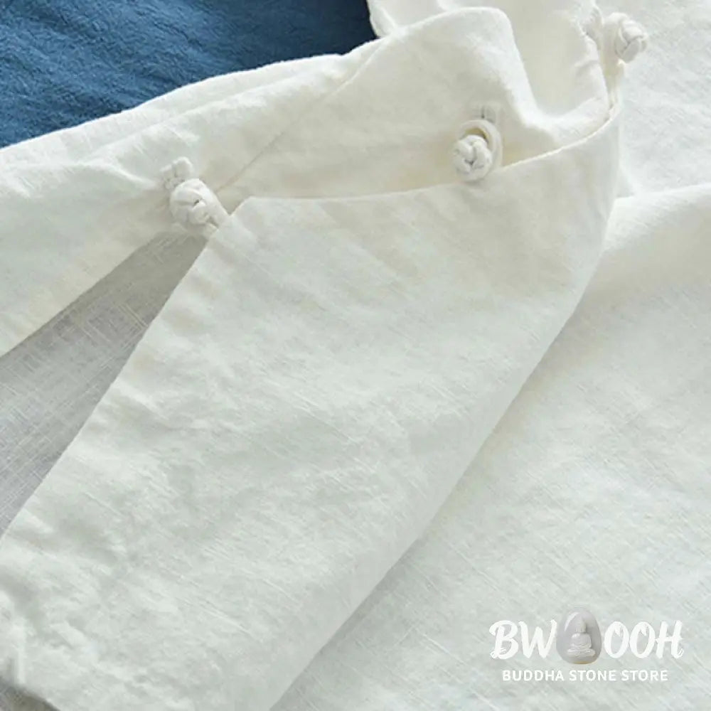 Buddha Stones Ramie Linen Blouse Women Shirt Top Chinese Hanfu Style Clothing - Long Sleeve Shirt