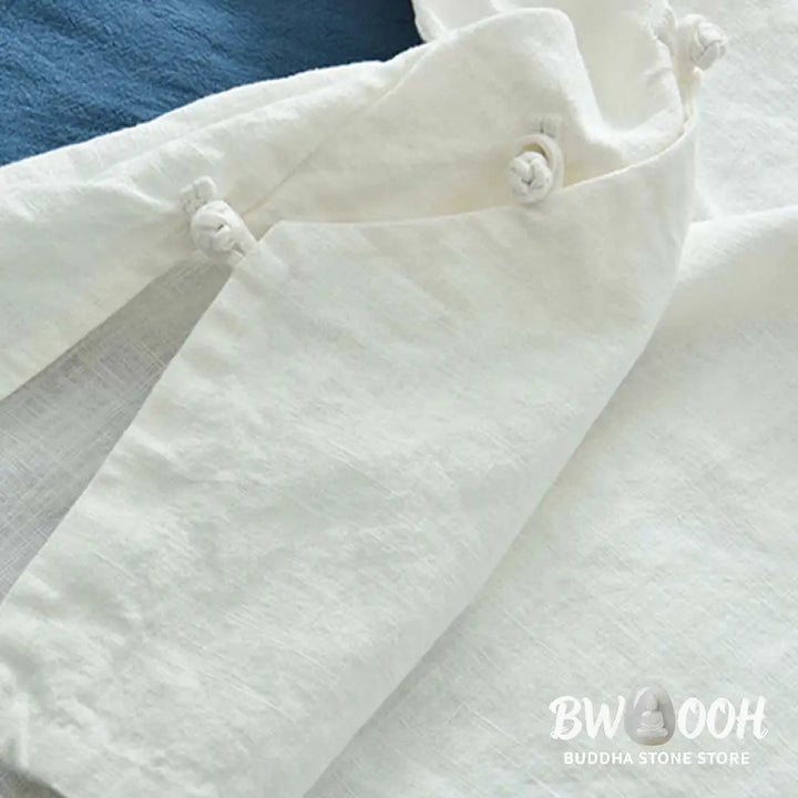 Buddha Stones Ramie Linen Blouse Women Shirt Top Chinese Hanfu Style Clothing - Long Sleeve Shirt