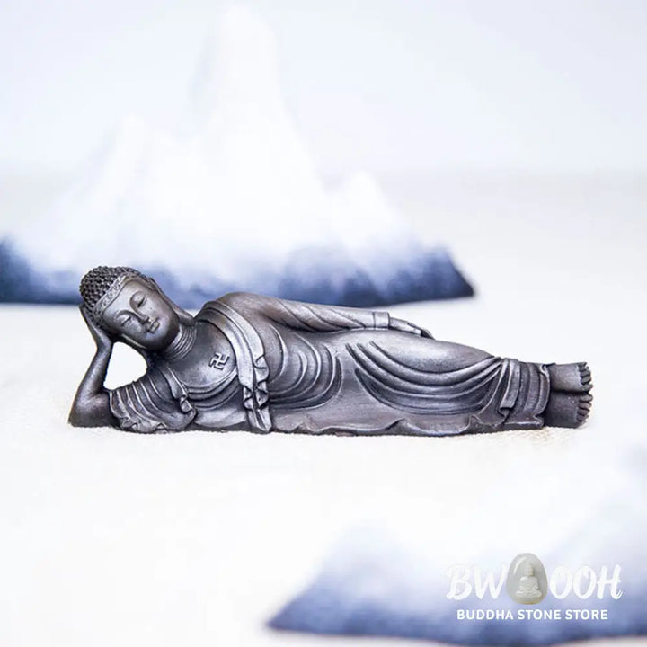 BWOOOH resin Buddha statue - Reclining Buddha Shakyamuni Iron Po