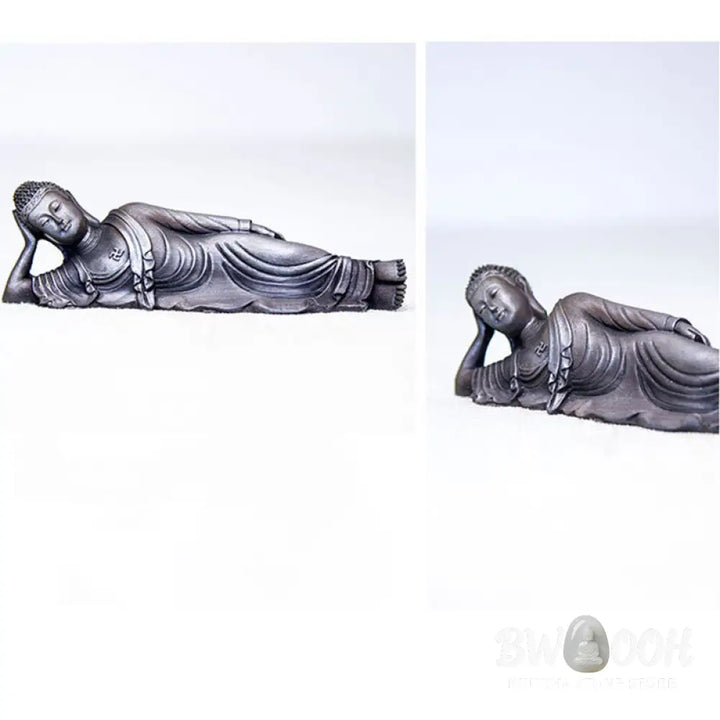 BWOOOH resin Buddha statue - Reclining Buddha Shakyamuni Iron Po