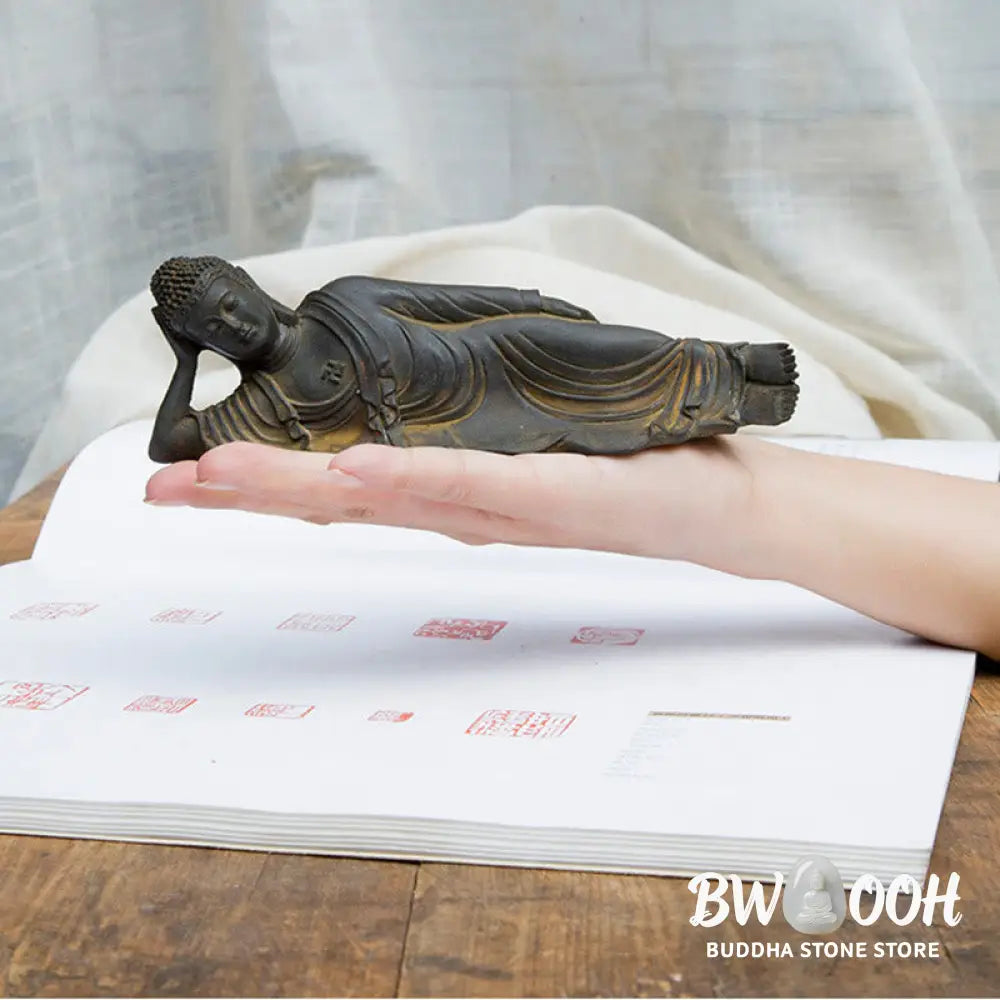 BWOOOH resin Buddha statue - Reclining Buddha Shakyamuni Iron Po