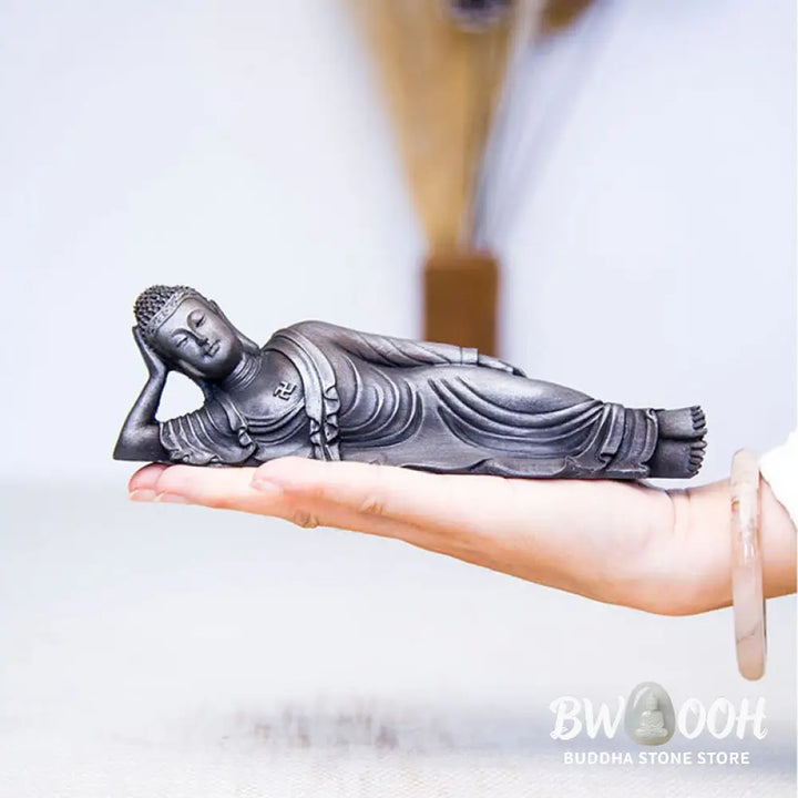 BWOOOH resin Buddha statue - Reclining Buddha Shakyamuni Iron Po