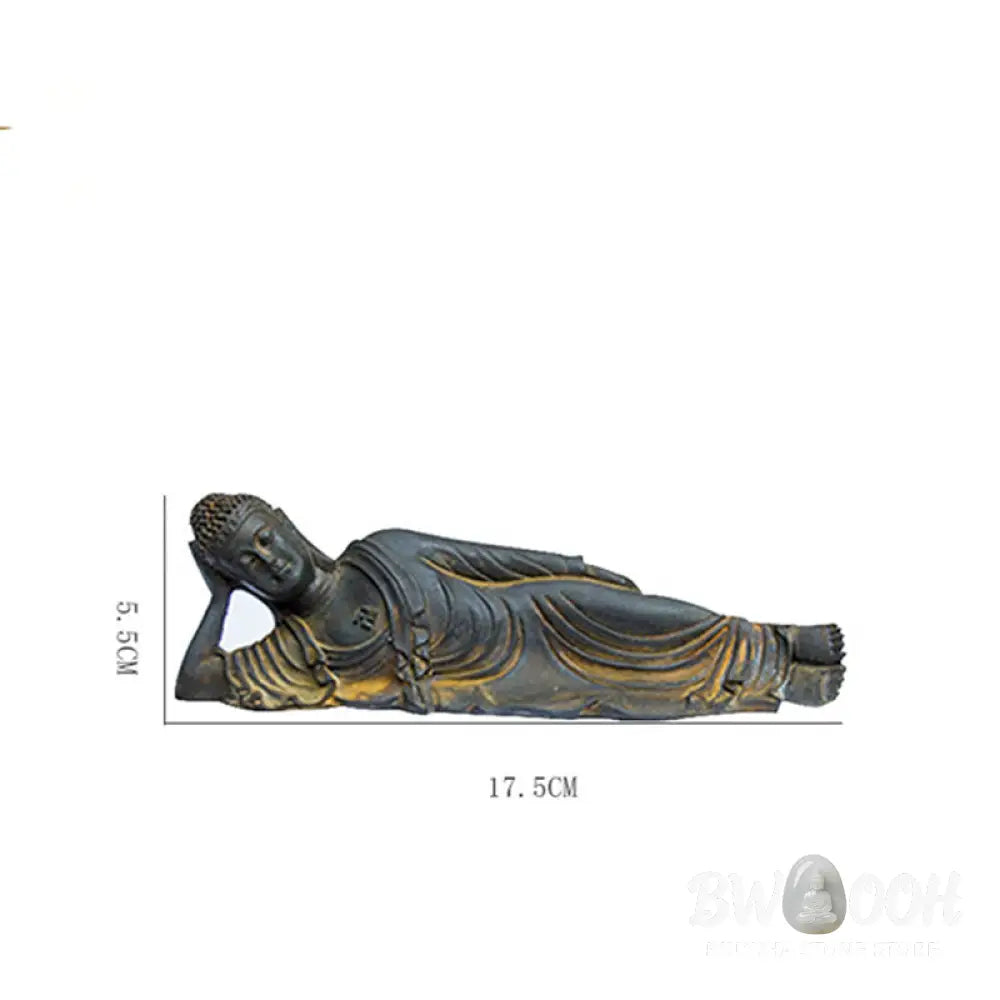 BWOOOH resin Buddha statue - Reclining Buddha Shakyamuni Iron Po