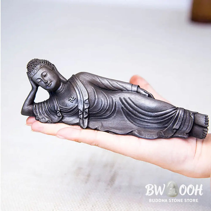 BWOOOH resin Buddha statue - Reclining Buddha Shakyamuni Iron Po
