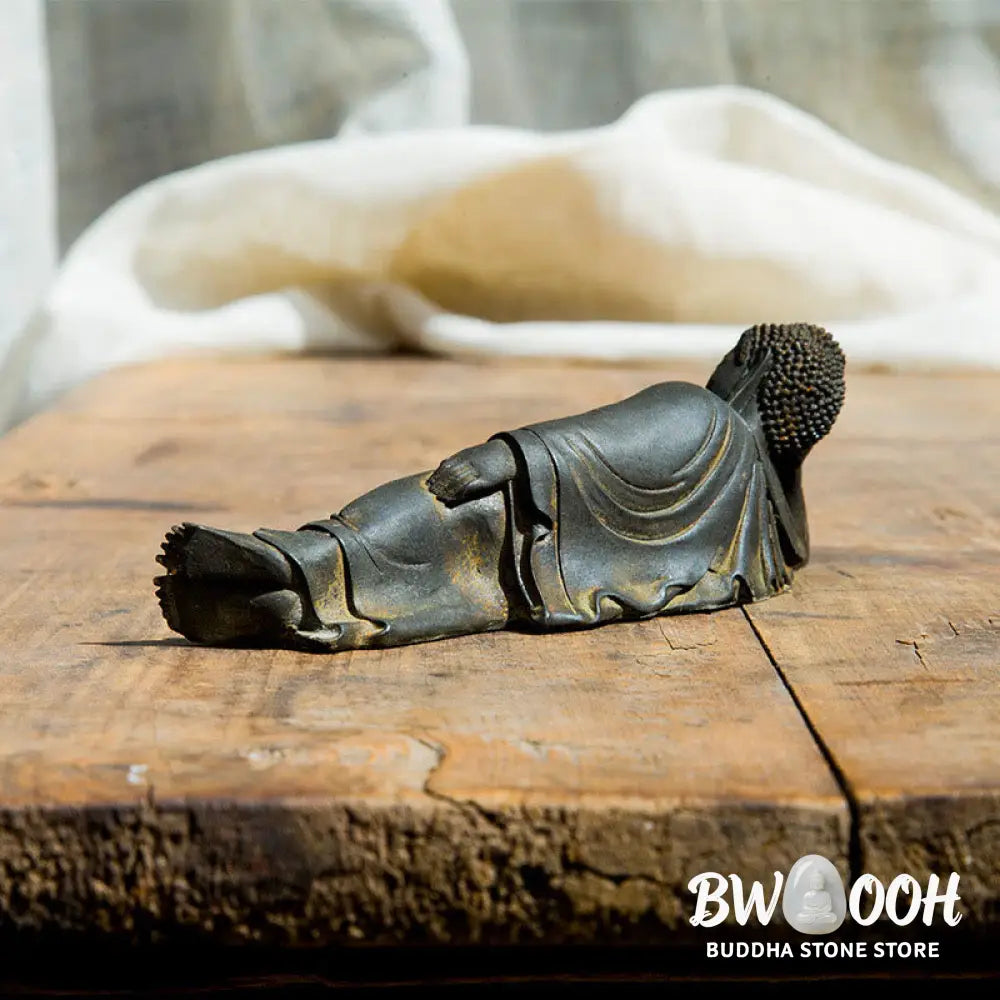 BWOOOH resin Buddha statue - Reclining Buddha Shakyamuni Iron Po
