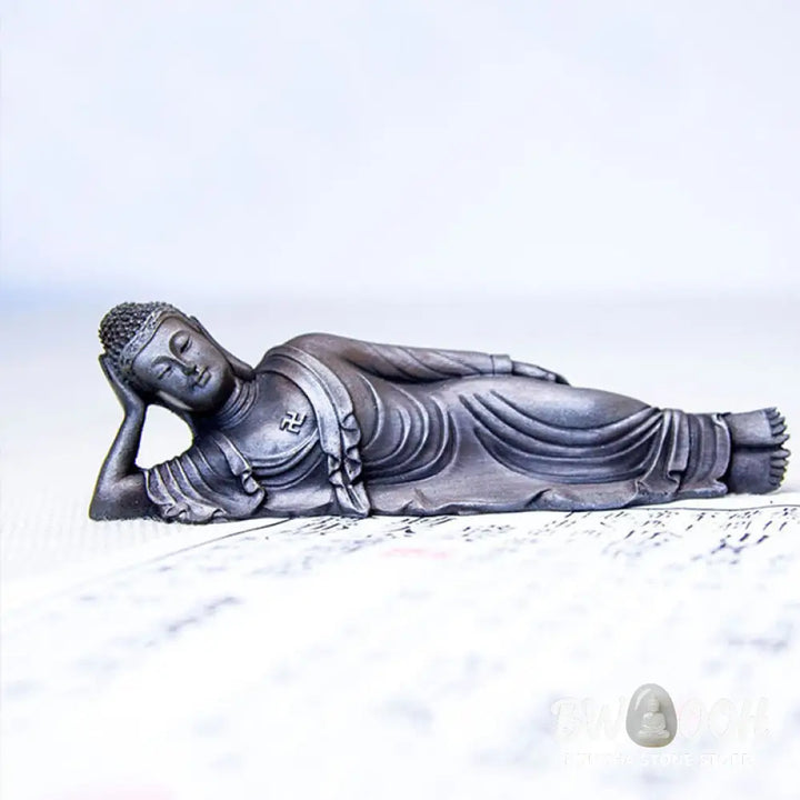 BWOOOH resin Buddha statue - Reclining Buddha Shakyamuni Iron Po