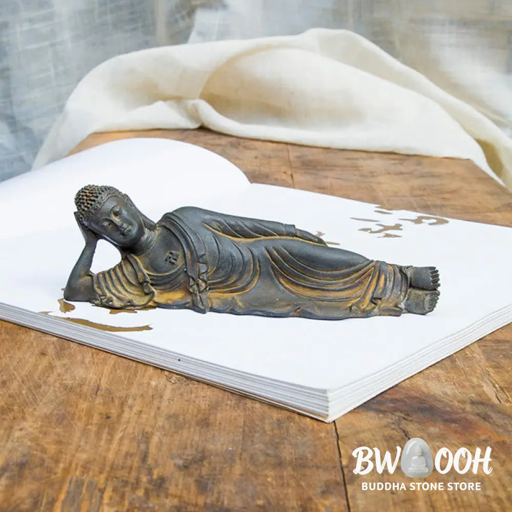 BWOOOH resin Buddha statue - Reclining Buddha Shakyamuni Iron Po