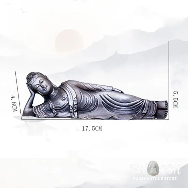 BWOOOH resin Buddha statue - Reclining Buddha Shakyamuni Iron Po