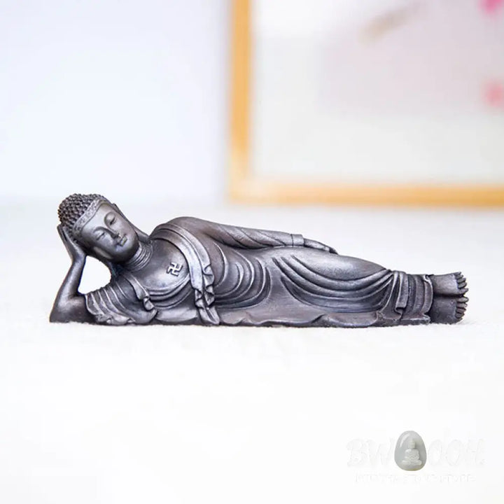 BWOOOH resin Buddha statue - Reclining Buddha Shakyamuni Iron Po