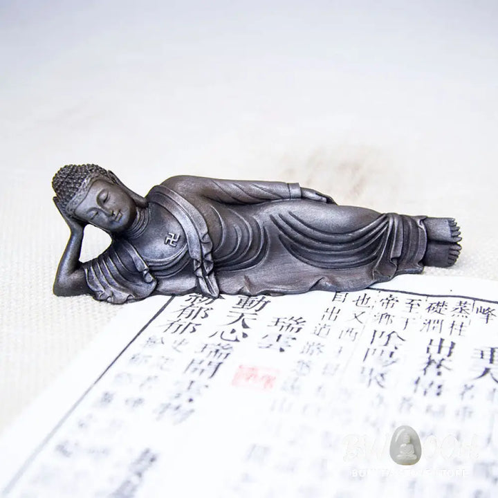 BWOOOH resin Buddha statue - Reclining Buddha Shakyamuni Iron Po