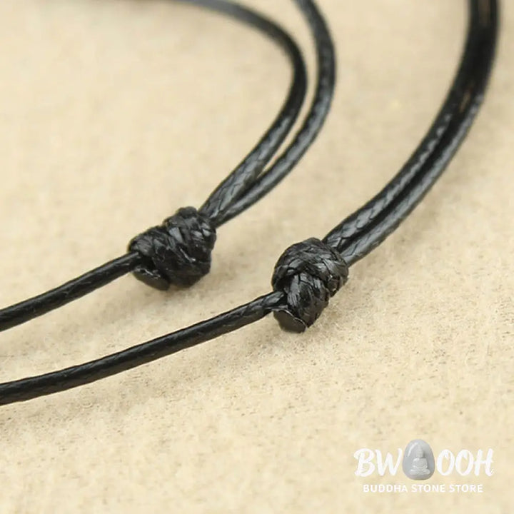 Buddha Stones Red Agate Bead Confidence Leather Rope Necklace Pendant - BWOOOH - Red Agate(Confidence♥Calm) - Necklaces