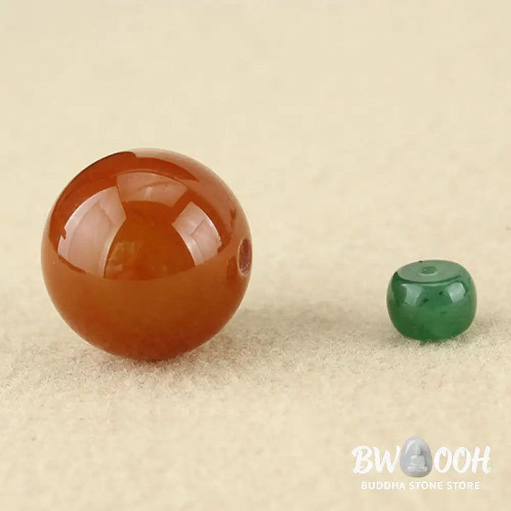 Buddha Stones Red Agate Green Aventurine Green Bodhi Seed Bead Calm Leather Rope Necklace Pendant - BWOOOH - Necklaces