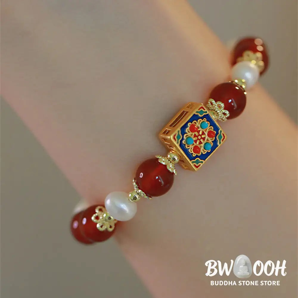 Buddha Stones Red Agate Pearl Confidence Self-acceptance Bracelet - BWOOOH - Red Agate(Confidence♥Calm) - Bracelet
