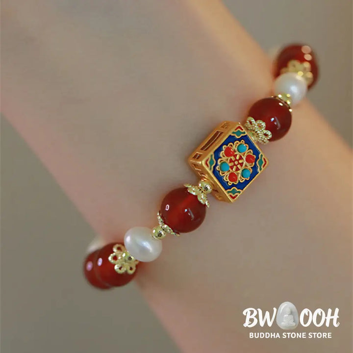 Buddha Stones Red Agate Pearl Confidence Self-acceptance Bracelet - BWOOOH - Red Agate(Confidence♥Calm) - Bracelet