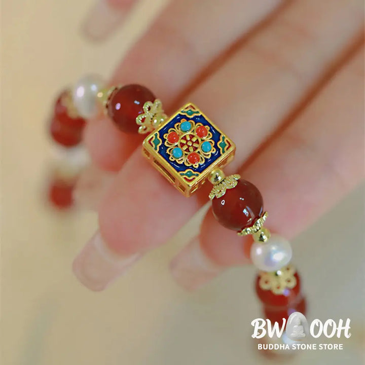 Buddha Stones Red Agate Pearl Confidence Self-acceptance Bracelet - BWOOOH - Red Agate(Confidence♥Calm) - Bracelet