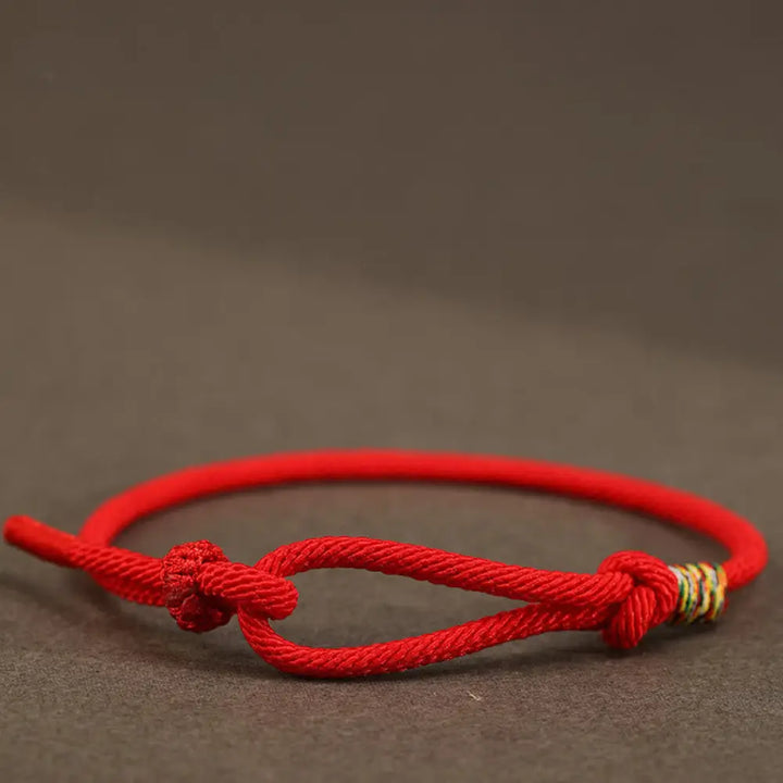 Buddha Stones Red String 925 Sterling Silver 999 Sterling Silver Coin Luck Bracelet - BWOOOH - Red String / Colorful