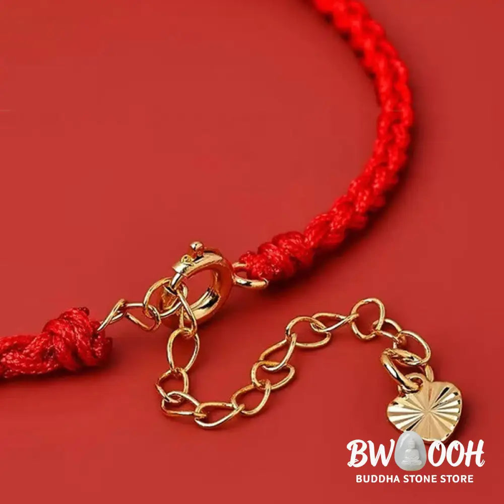 Buddha Stones Red String 925 Sterling Silver Five Ways God Of Wealth Connection Bracelet - BWOOOH - Bracelet