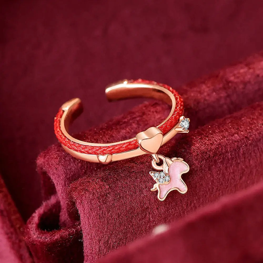 BWOOOH Red String 925 Sterling Silver Luck Open Ring — String Tibetan bracelet for spiritual healing and mindful living