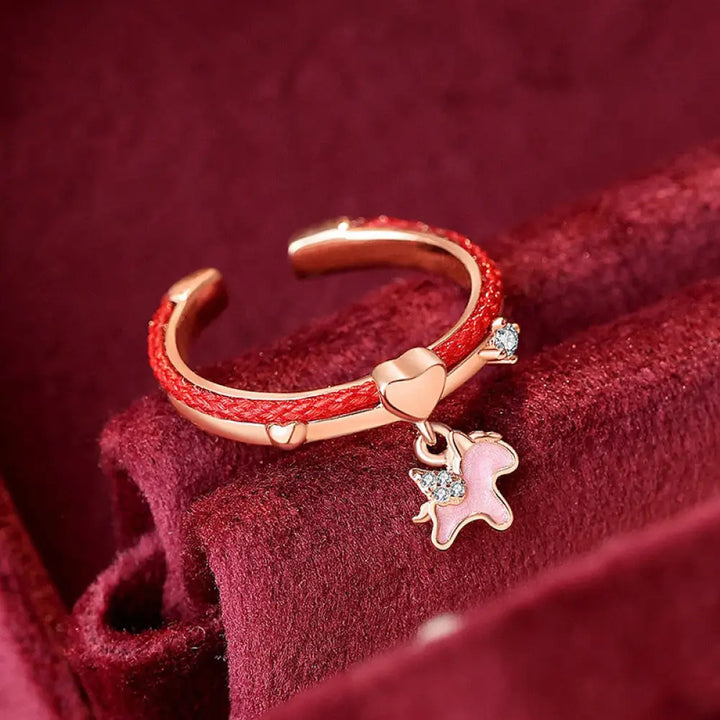 BWOOOH Red String 925 Sterling Silver Luck Open Ring — String Tibetan bracelet for spiritual healing and mindful living