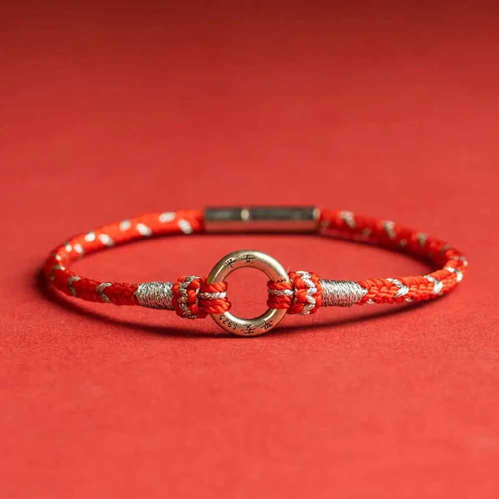 Buddha Stones Red String 925 Sterling Silver Safe Luck Bracelet - BWOOOH - Red / 11-12cm - Bracelet