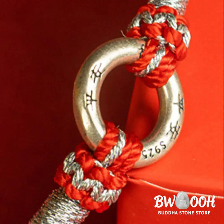 Buddha Stones Red String 925 Sterling Silver Safe Luck Bracelet - BWOOOH - Bracelet