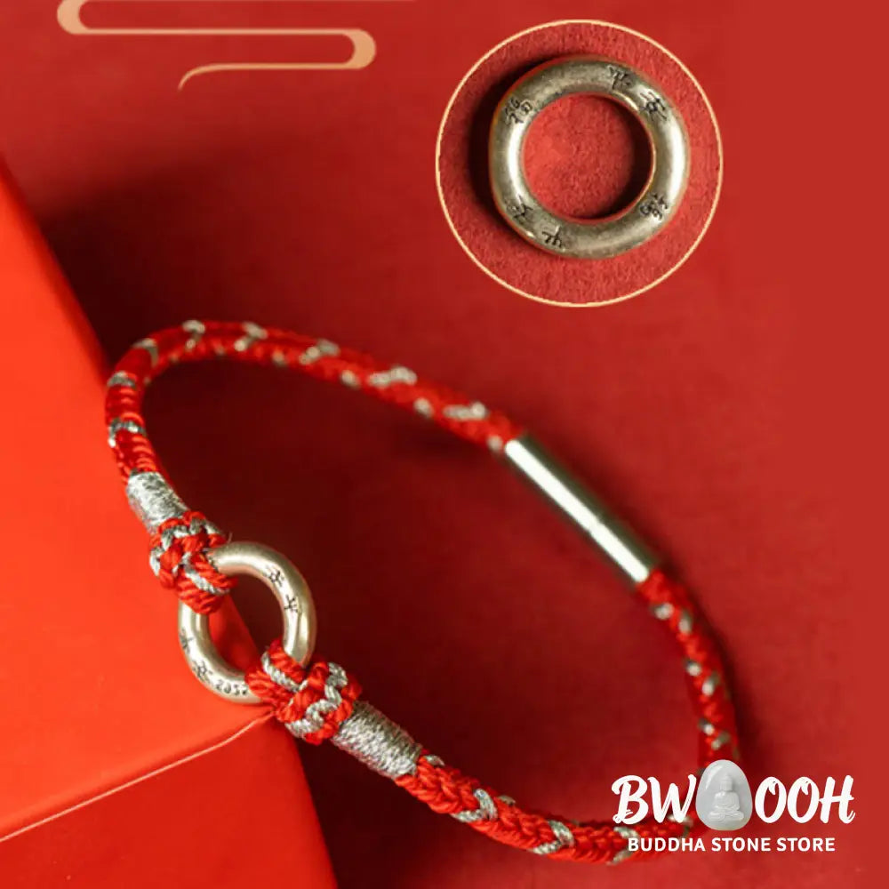 Buddha Stones Red String 925 Sterling Silver Safe Luck Bracelet - BWOOOH - Bracelet