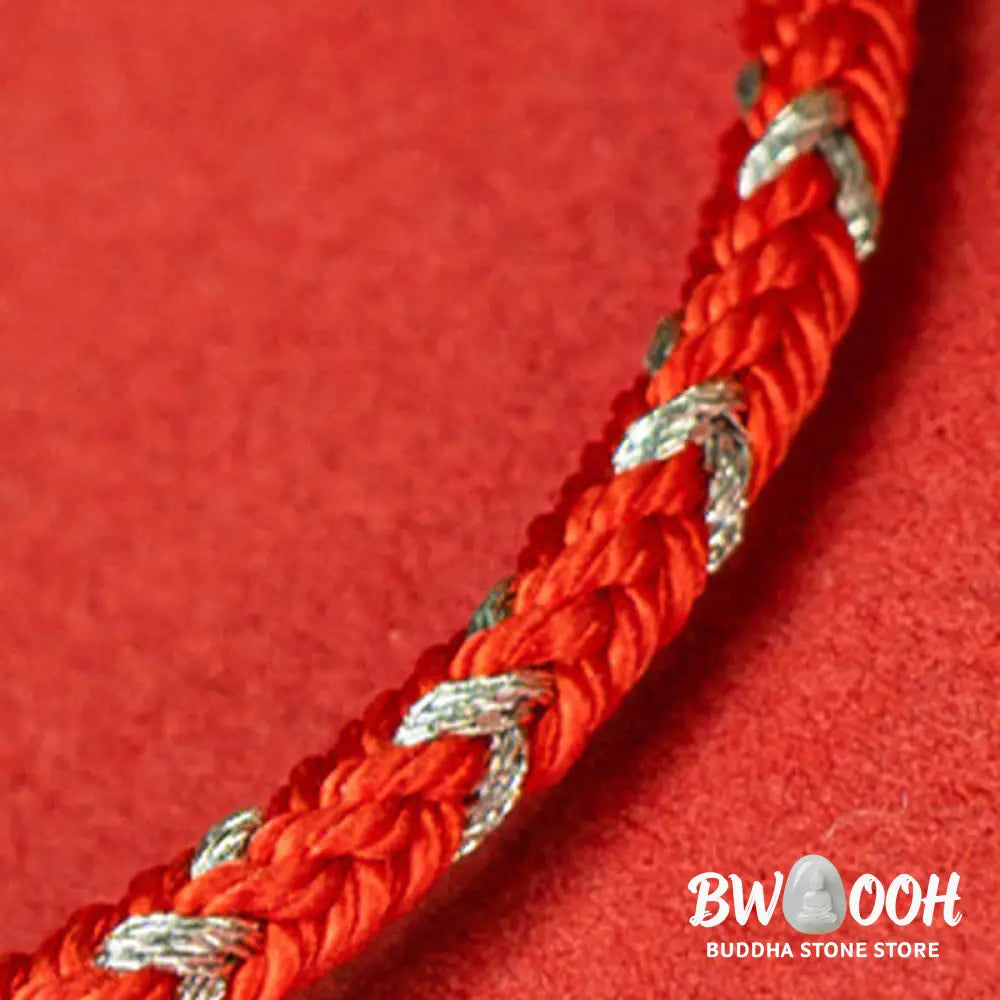 Buddha Stones Red String 925 Sterling Silver Safe Luck Bracelet - BWOOOH - Bracelet