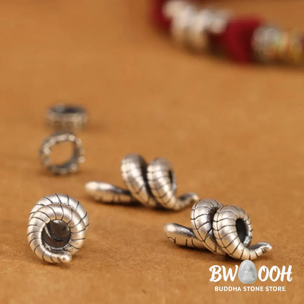 Buddha Stones Red String 925 Sterling Silver Year of the Snake Coin Ring Snake Luck Bracelet - BWOOOH - Bracelet
