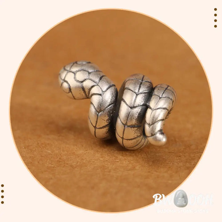 Buddha Stones Red String 925 Sterling Silver Year of the Snake Coin Ring Snake Luck Bracelet - BWOOOH - Bracelet