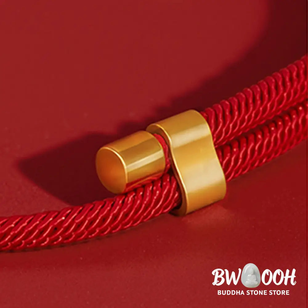 Buddha Stones Red String Bead Compass Gourd Protection Adjustable Cats Dogs Pet Collar - Pet Collar