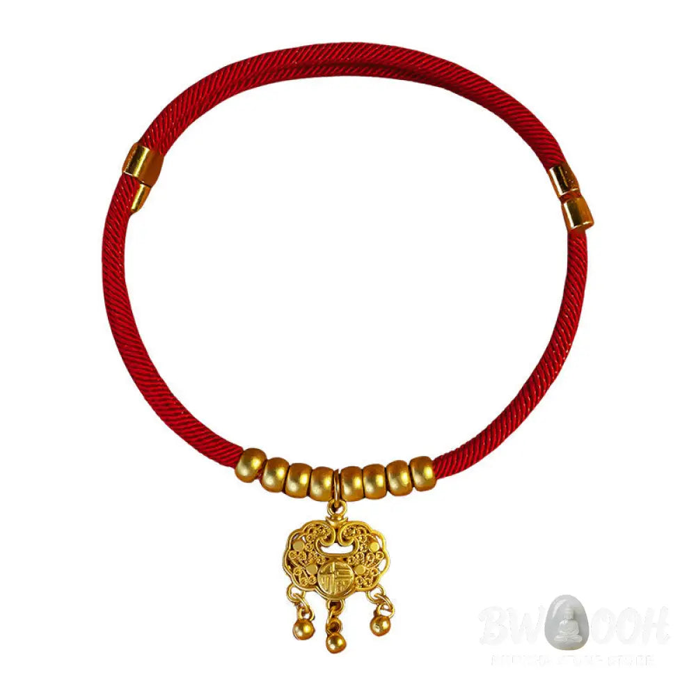 Buddha Stones Red String Bead Protection Adjustable Cats Small Dogs Pet Collar - Pet Collar
