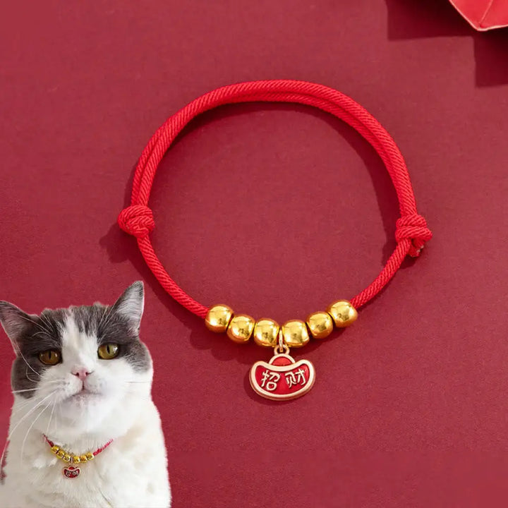 BWOOOH Red String Bead Yuanbao Fu Character Protection Ad